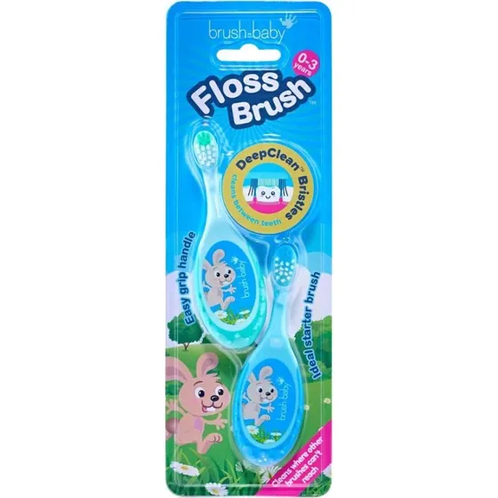 Brush-Baby FlossBrush szczoteczka do zębów dla dzieci 0-3 lat, 2 szt.