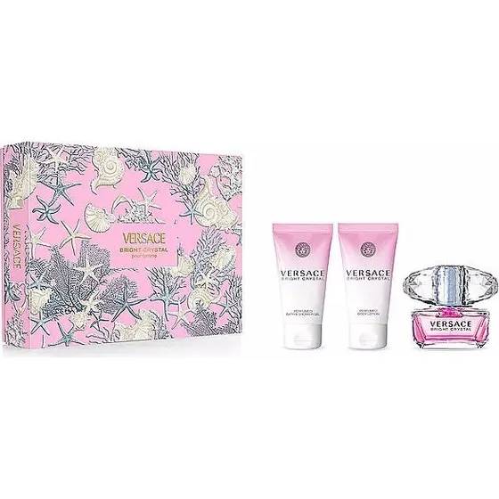 Versace Bright Crystal zestaw: EDP 50ml, balsam i żel pod prysznic 50ml