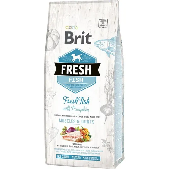 Brit Fresh Adult Large Ryba z Dynią, 2 x 12 kg