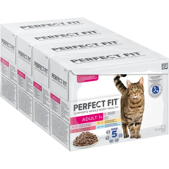 Perfect Fit Pakiet mieszany mokra karma dla kota Adult 1+, 96 x 85 g