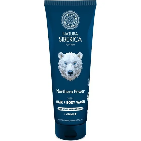 Natura Siberica For Real Men szampon 3w1 do włosów, brody i ciała 200ml