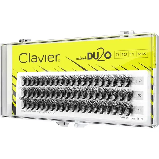 Clavier DU2O Double Volume MIX kępki rzęs 9-11mm Black