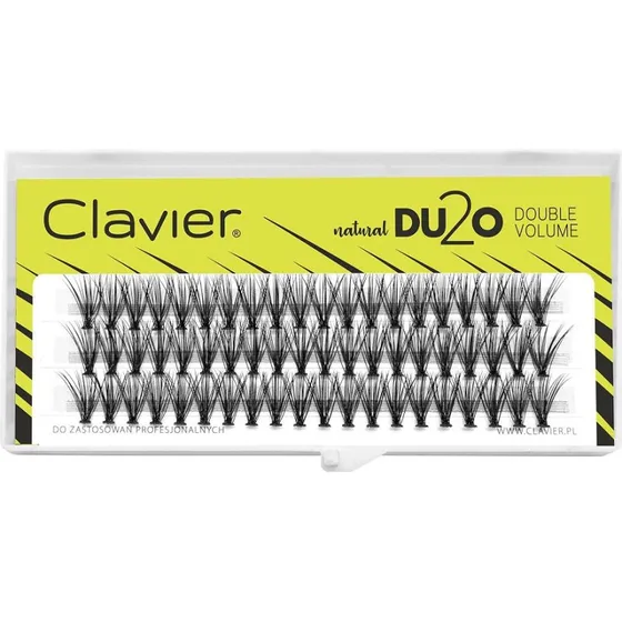 Clavier DU2O Double Volume kępki rzęs Black 9mm