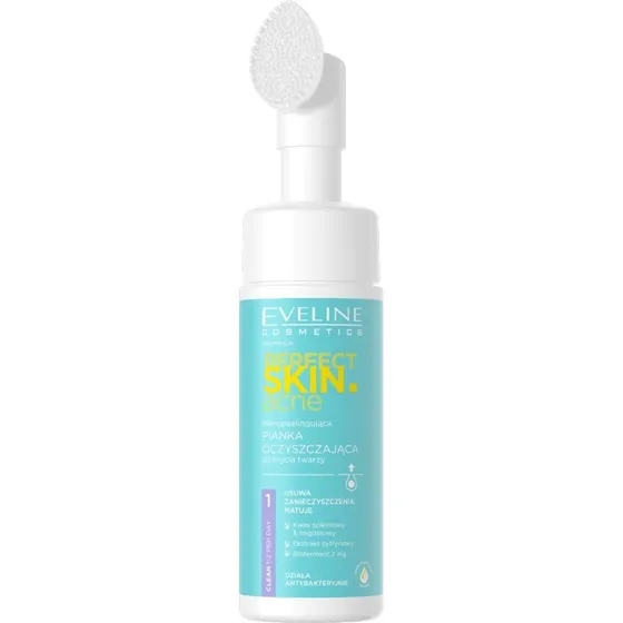 Eveline Cosmetics Perfect Skin.acne pianka myjąca ze szczoteczką 150ml
