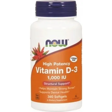 Now Foods Witamina D3 1000 IU, 360 softgels