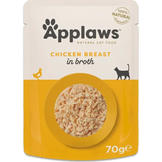 Applaws Natural Pierś z kurczaka w bulionie, 24 x 70 g