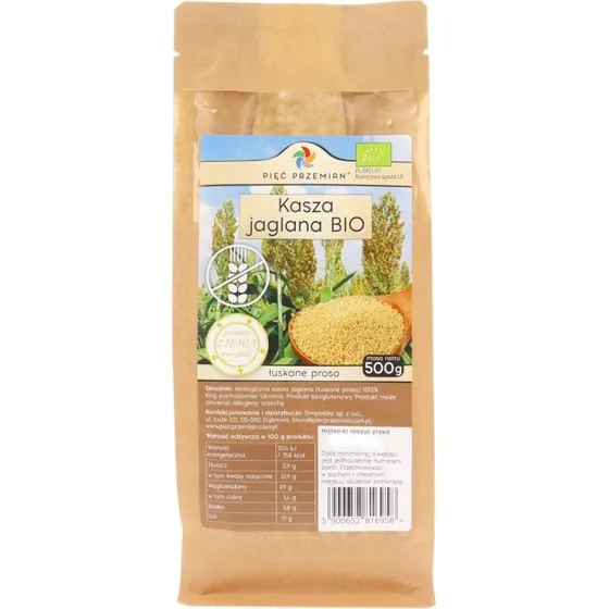 Pięć Przemian Kasza Jaglana BIO 500g Bezglutenowa