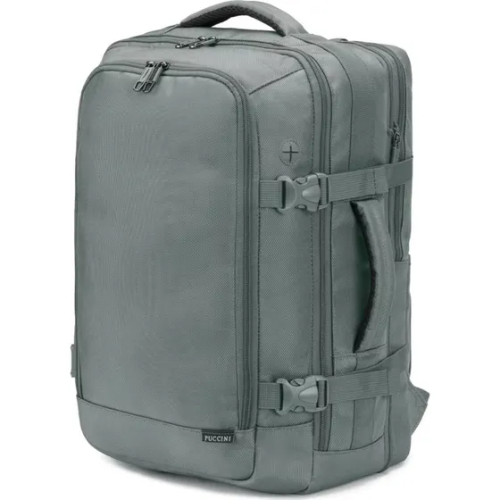 Puccini Easy Pack Plecak Podrny z Poszerzeniem na Laptopa 16'' Czarny