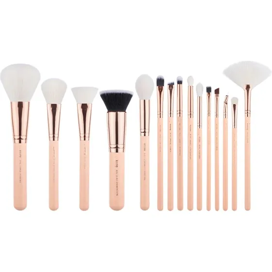 Jessup Nake Pink & Rose Gold Zestaw pędzli do makijażu 15 szt.