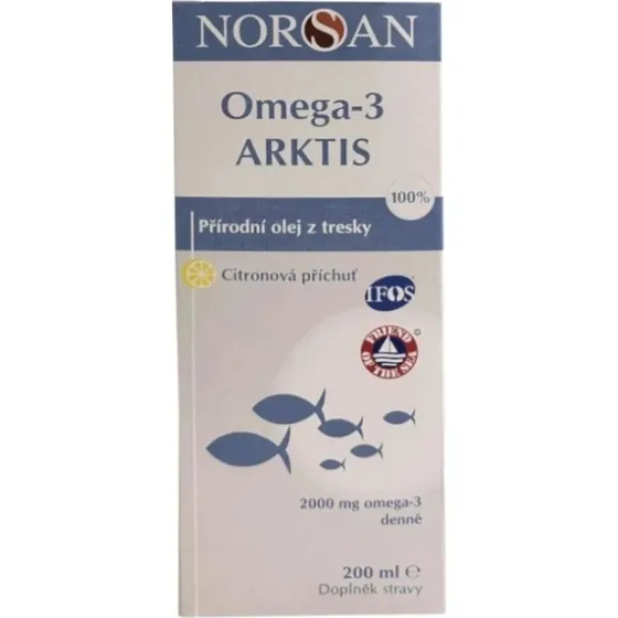 Norsan Omega-3 ARKTIS Naturalny olej z dorsza 200 ml