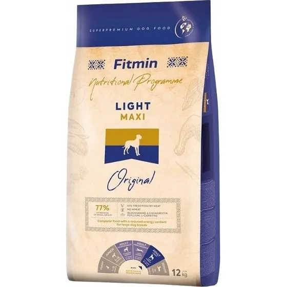 Fitmin Maxi Light Niskokaloryczna Karma dla Psów, 12 kg