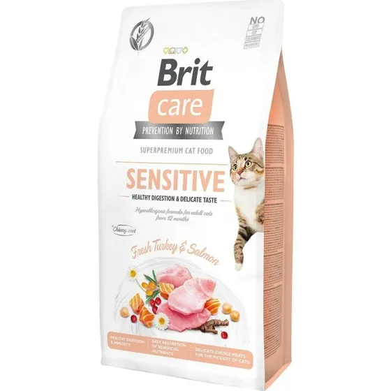 Brit Care Cat Grain-free Sensitive Indyk i Łosoś 7 kg
