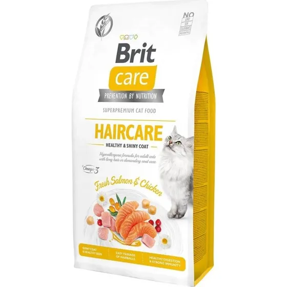 Brit Care Haircare Łosoś i kurczak, karma sucha dla kota, 7 kg