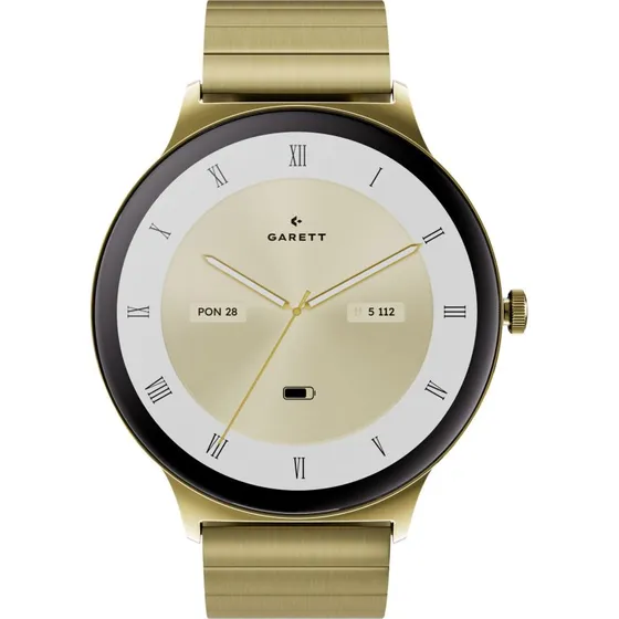 Garett Verona 2 Glow Smartwatch na złotej bransoletce