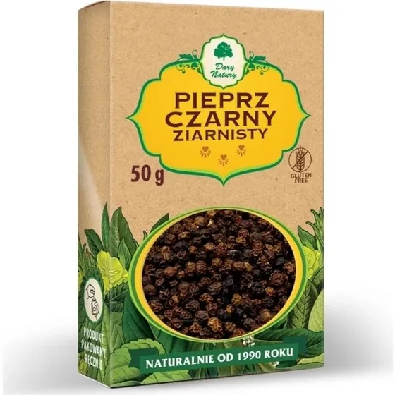 Dary Natury Pieprz Czarny Ziarnisty 50 g