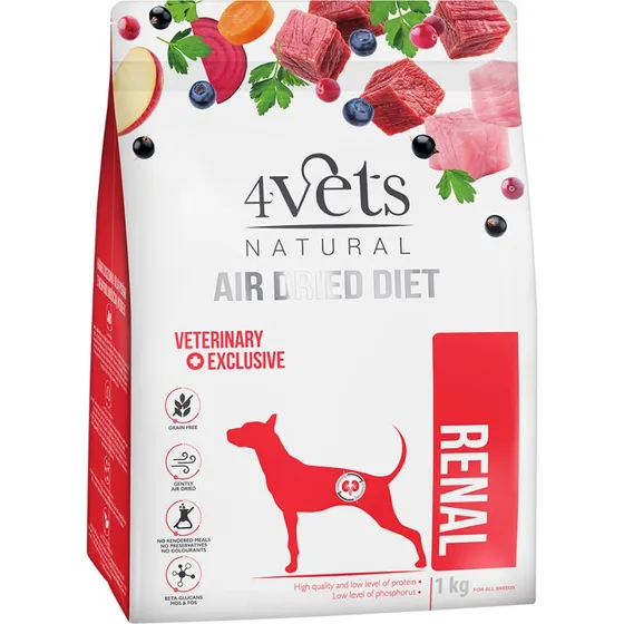 4Vets Natural Renal Karma sucha dla psów, 2 x 1 kg