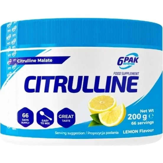 6PAK Citrulline Suplement Pompujący 200g Cytryna