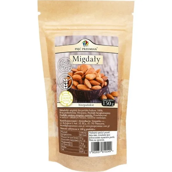 Pięć Przemian Migdały Łuskane 150 g