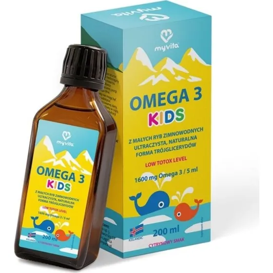 MyVita Omega 3 KIDS Kwasy Tłuszczowe w płynie 200 ml