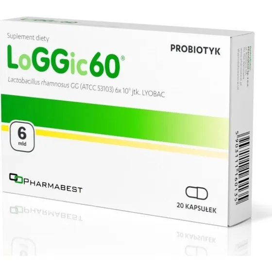 Pharmabest LoGGic60 Lactobacillus rhamnosus GG 6mld 20 kapsułek