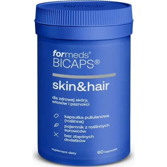 Formeds Bicaps Skin&Hair 60 kapsułek - Wsparcie włosów, skóry i paznokci
