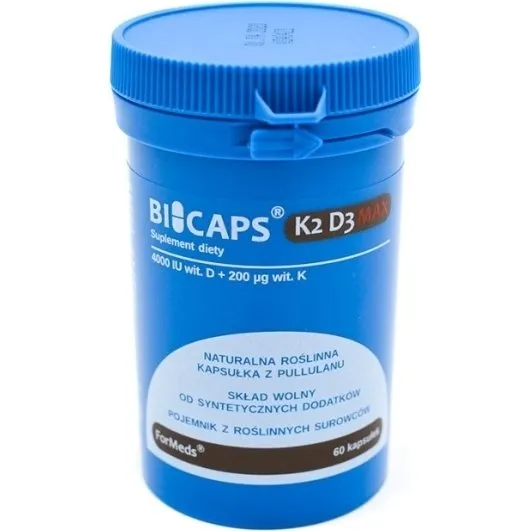 ForMeds Bicaps K2 D3 MAX 4000 IU + K2 60 kapsułek