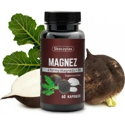 Skoczylas Magnez + B6 czarna rzepa 60 kapsułek
