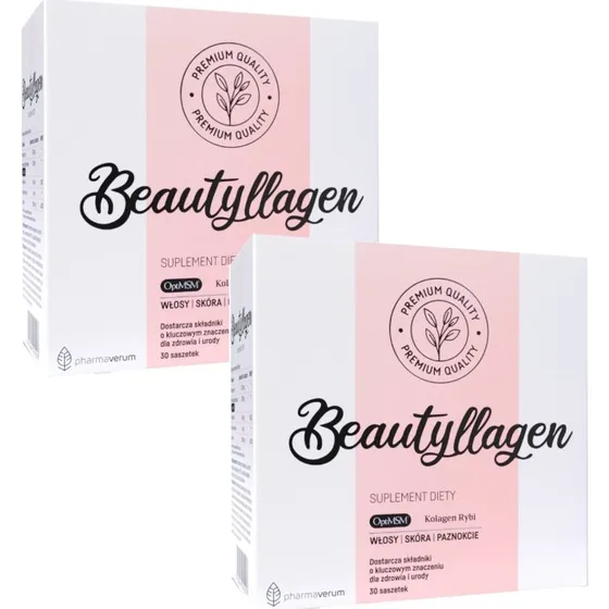 Pharmaverum Beautyllagen Kolagen rybi z OptiMSM, Witaminą C i Biotyną