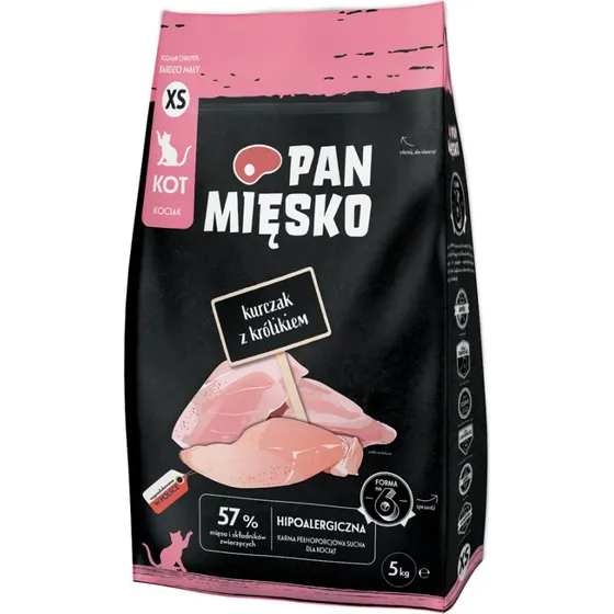 Pan Mięsko Kitten Kurczak z Królikiem, X-Small, 2 x 5 kg