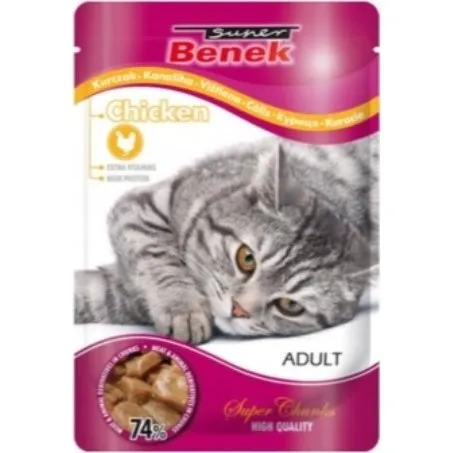 Super Benek Super Chunks Mokra Karma dla Kota - Kurczak w Sosie 100 g