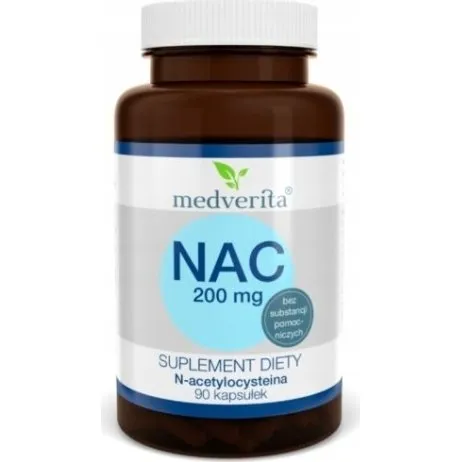 Medverita NAC 200mg 90 kapsułek - N-acetylocysteina