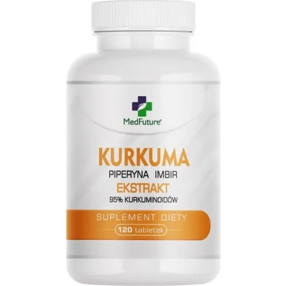 MedFuture Kurkuma z Imbiem i Piperyną, 120 tabletek