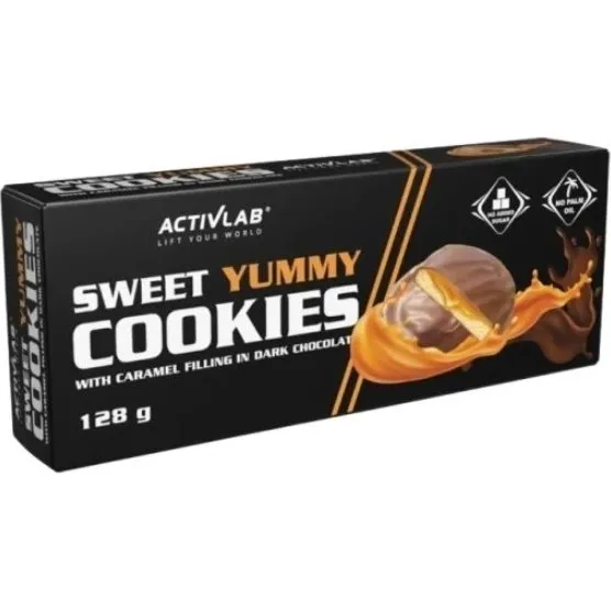 Activlab Sweet Yummy Cookies Czekoladowo-Karmelowe 128g