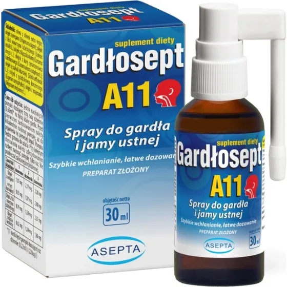 ASEPTA Gardłosept A11 spray do gardła i jamy ustnej 30 ml