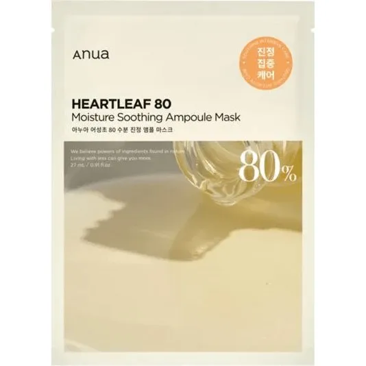 ANUA Heartleaf 80 Moisture Soothing Ampoule Mask, 27ml