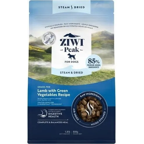Ziwi Peak Steam & Dried Jagnięcina z zielonymi warzywami 800 g