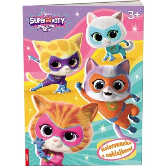 Disney Superkoty: Kolorowanka z naklejkami