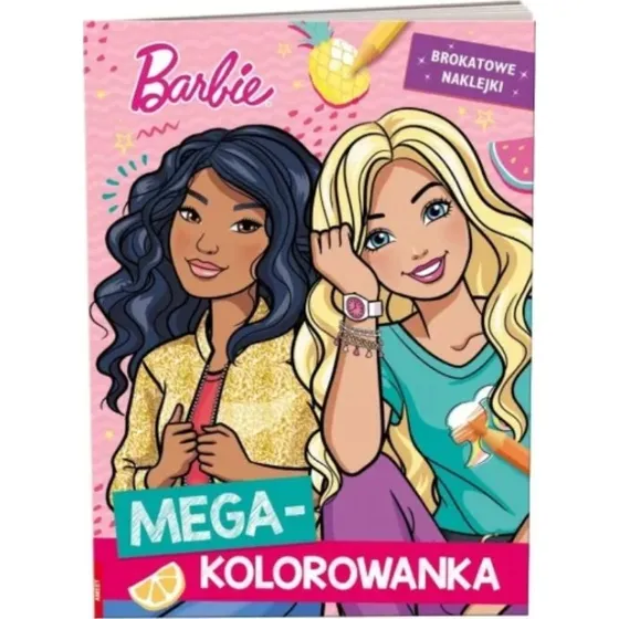 Barbie Megakolorowanka z brokatowymi naklejkami