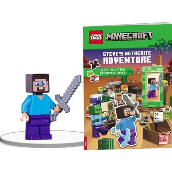 LEGO Minecraft Wyprawa po netherytowy miecz: Książka + minifigurka Steve'a