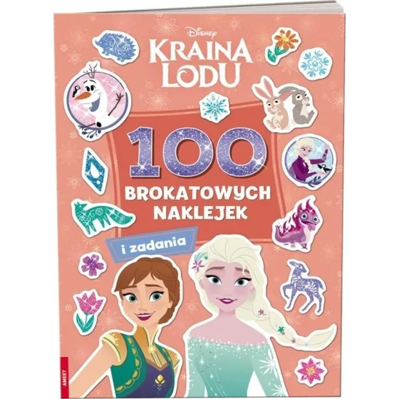 Kraina Lodu: 100 Brokatowych Naklejek - Książka z zadaniami