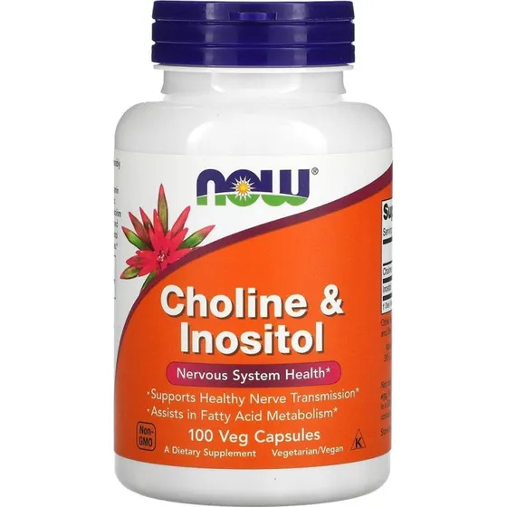 Now Foods Cholina i Inozytol 500 mg, 100 kapsułek