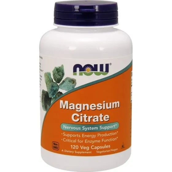 NOW Foods Magnesium Citrate 400 mg (120 kapsułek)