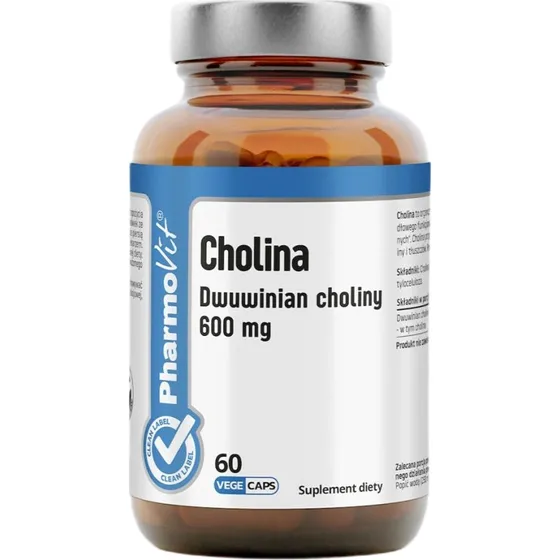Pharmovit Cholina 600 mg 60 kapsułek - Bezglutenowa