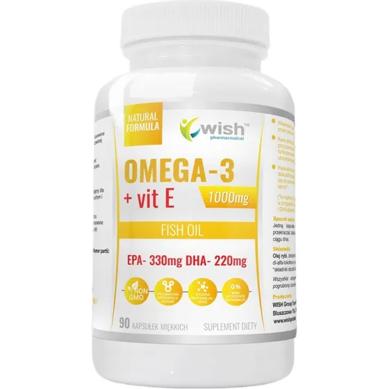 Wish Omega 3 + Vit E 330/220 DHA/EPA 90 kapsułek