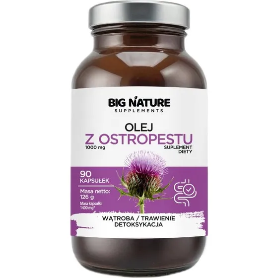 Big Nature Olej z ostropestu 1000 mg 90 kapsułek