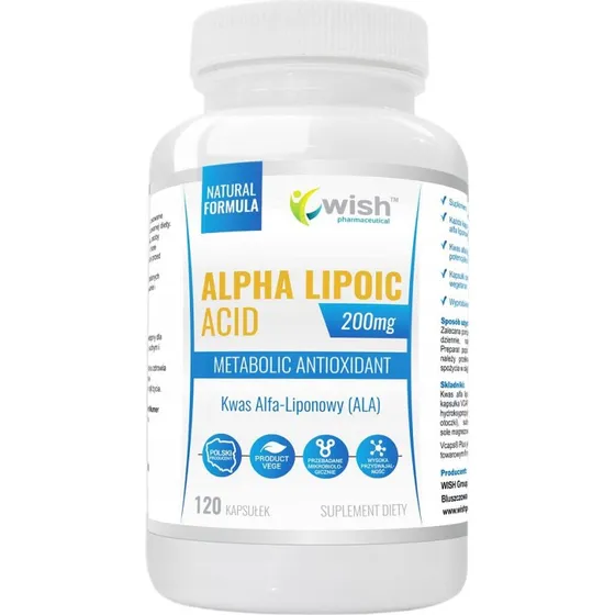 Wish Alpha Lipoic Acid 200 mg 120 kapsułek