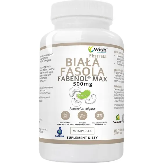 WISH Pharmaceutical Fabenol® Max Ekstrakt z Białej Fasoli 500mg