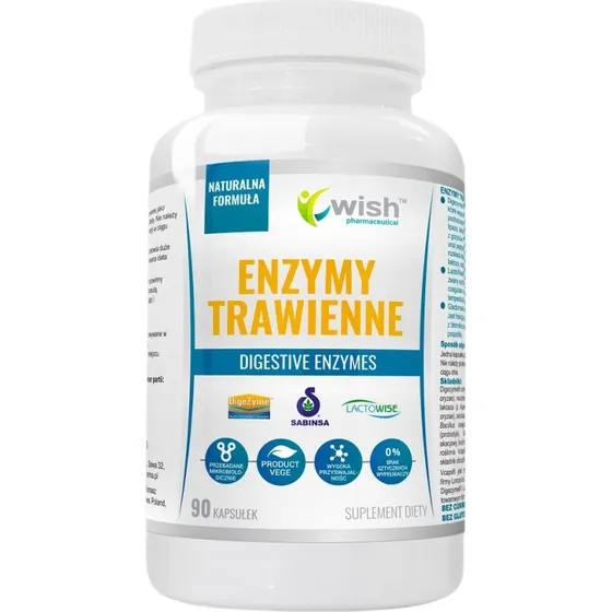 WISH Pharmaceutical Enzymy Trawienne DigeZyme 90 kapsułek