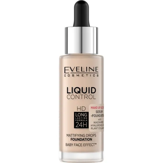 Eveline Cosmetics Liquid Control HD Podkład Matujący 015 Light Vanilla