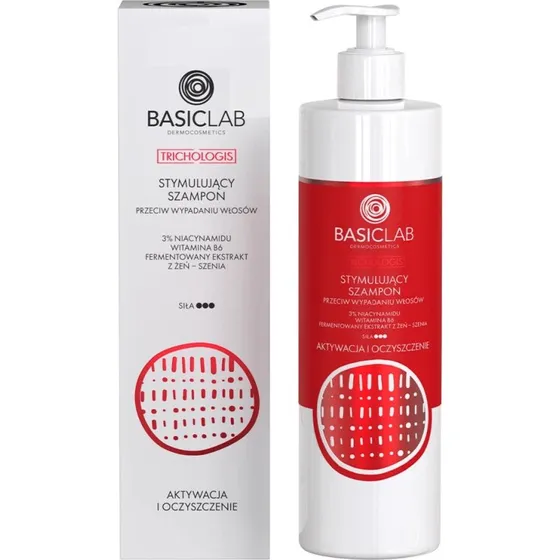 BasicLab Trichologis szampon stymulujący przeciw wypadaniu włosów 300ml